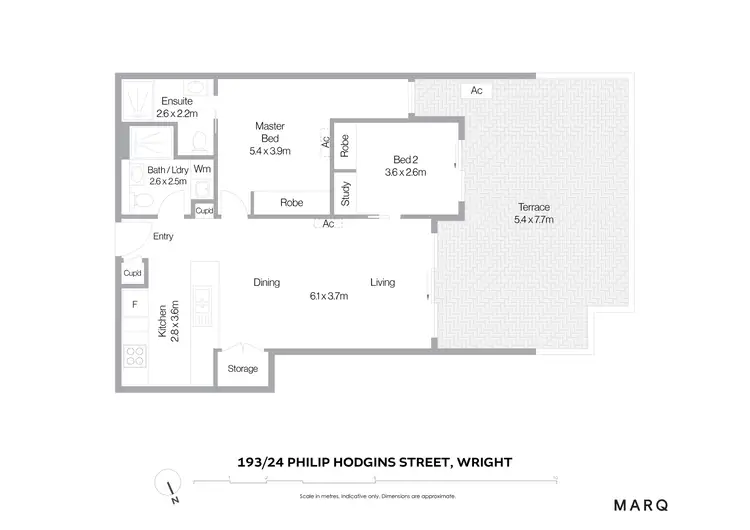 Floorplan of Homely apartment listing, 193/24 Philip Hodgins Street, Wright ACT 2611