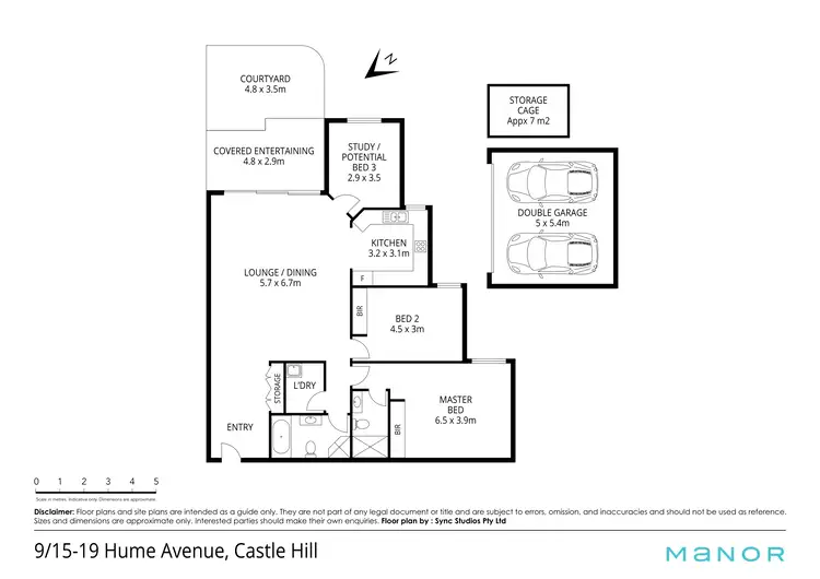 Floorplan of Homely unit listing, 9/15-19 Hume Avenue, Castle Hill NSW 2154