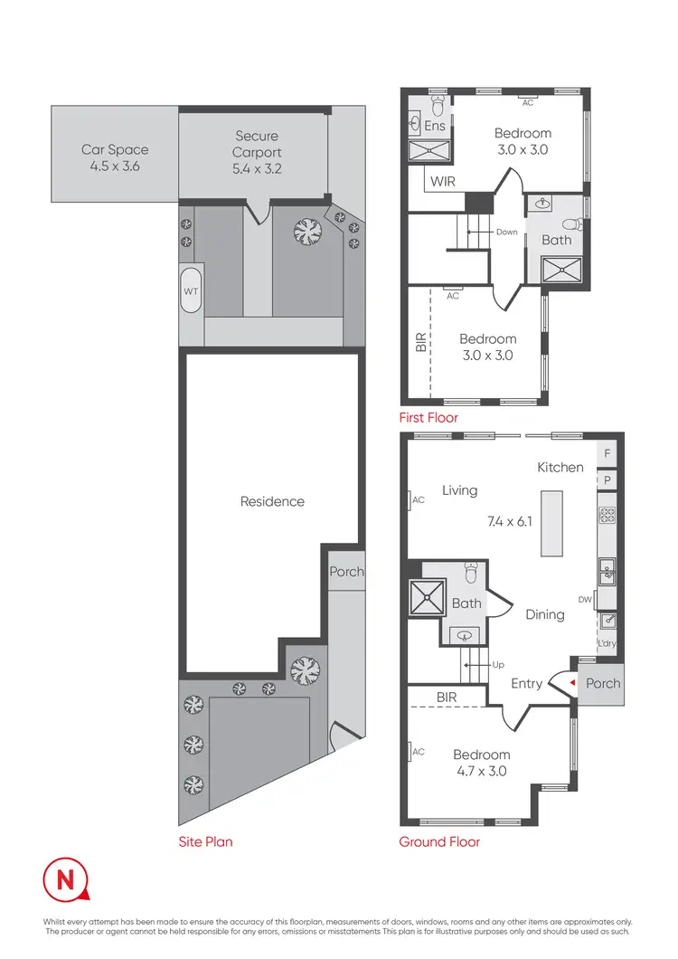 Floorplan of Homely townhouse listing, 1/1 Suffolk Street, West Footscray VIC 3012
