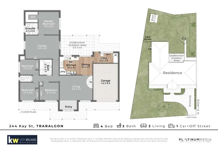 Floorplan of Homely house listing, 244 Kay Street, Traralgon VIC 3844