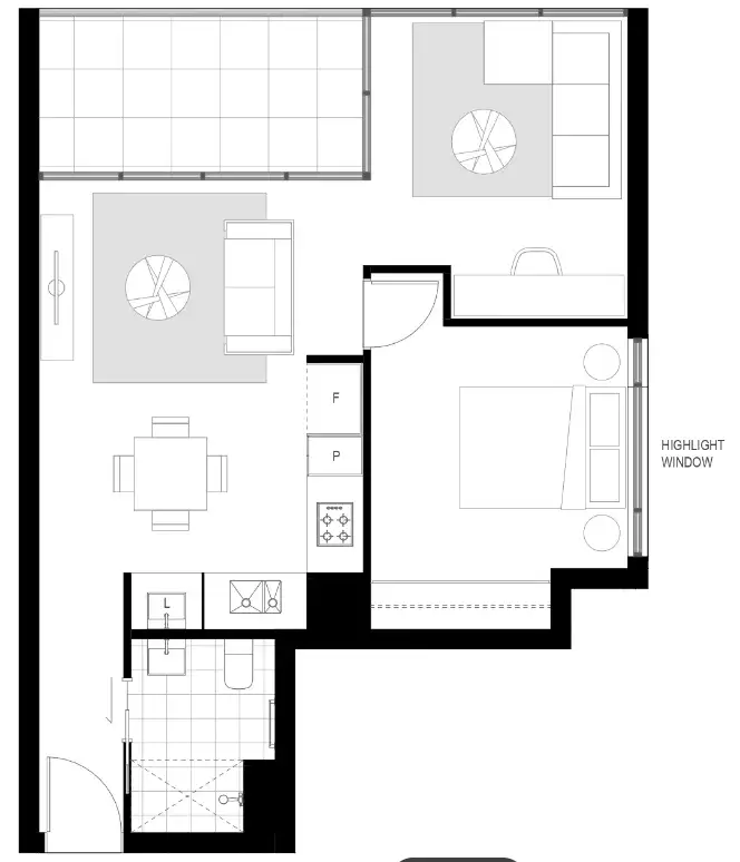 Floorplan of Homely apartment listing, 308/100 De Burgh Street, Lyneham ACT 2602