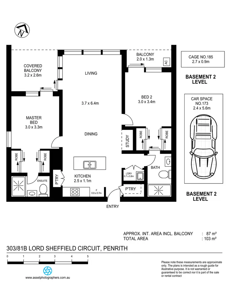 Floorplan of Homely apartment listing, 303/81B Lord Sheffield Circuit, Penrith NSW 2750