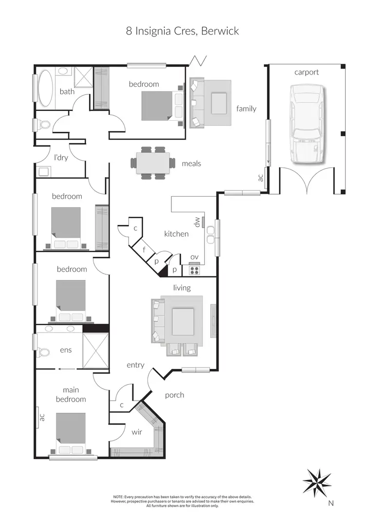Floorplan of Homely house listing, 8 Insignia Crescent, Berwick VIC 3806