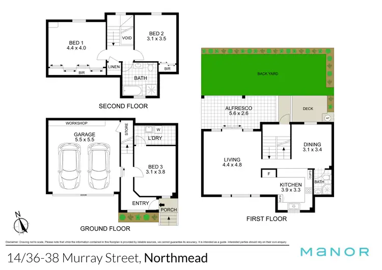 Floorplan of Homely townhouse listing, 14/36-38 Murray Street, Northmead NSW 2152