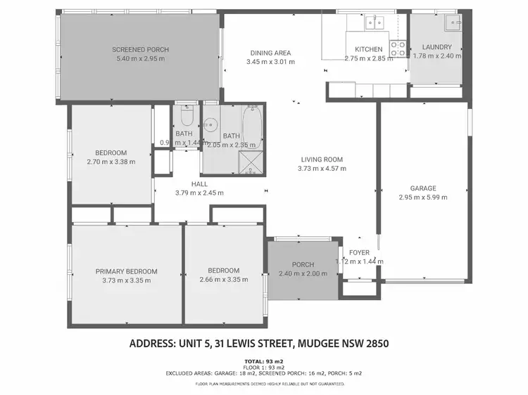Floorplan of Homely unit listing, 5/31 Lewis Street, Mudgee NSW 2850