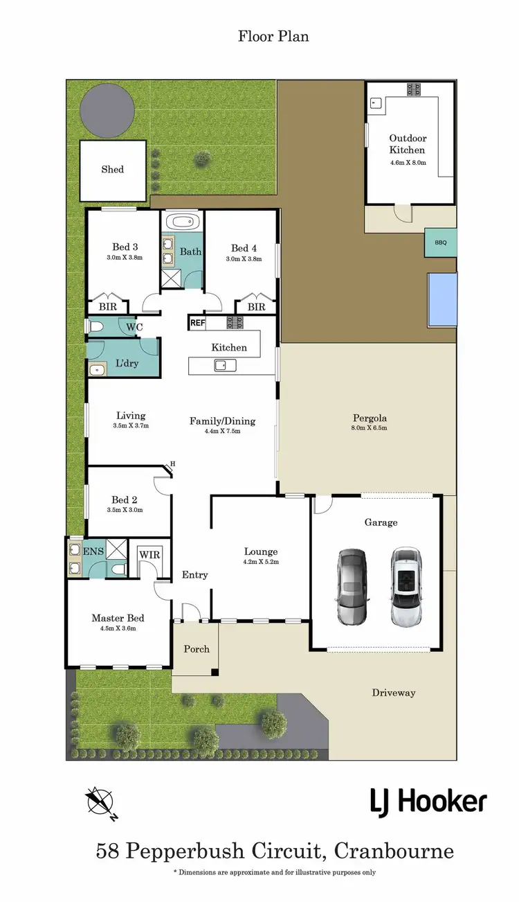 Floorplan of Homely house listing, 58 Pepperbush Circuit, Cranbourne VIC 3977