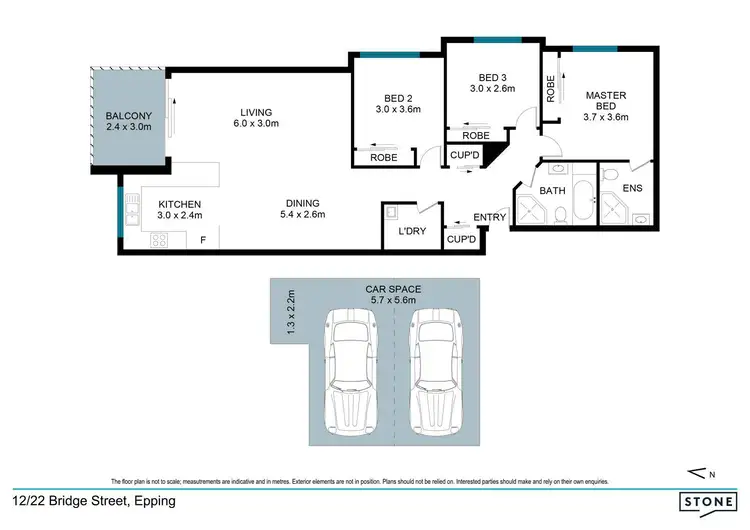Floorplan of Homely unit listing, 12/22 Bridge Street, Epping NSW 2121