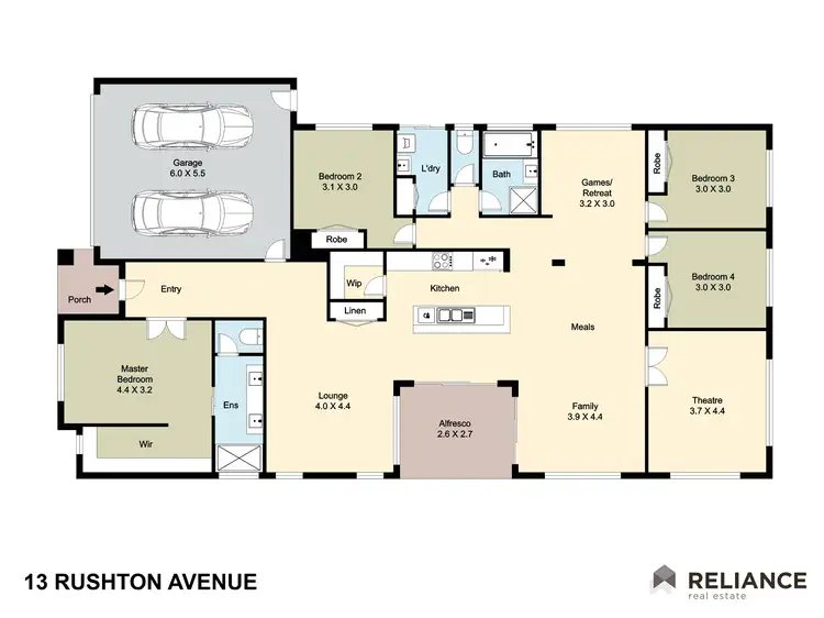 Floorplan of Homely house listing, 13 Rushton Avenue, Strathtulloh VIC 3338