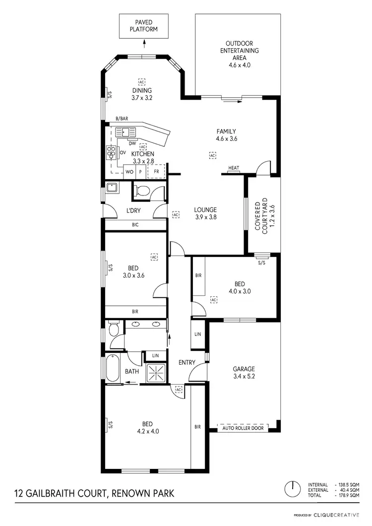 Floorplan of Homely house listing, 12 Gailbraith Court, Renown Park SA 5008