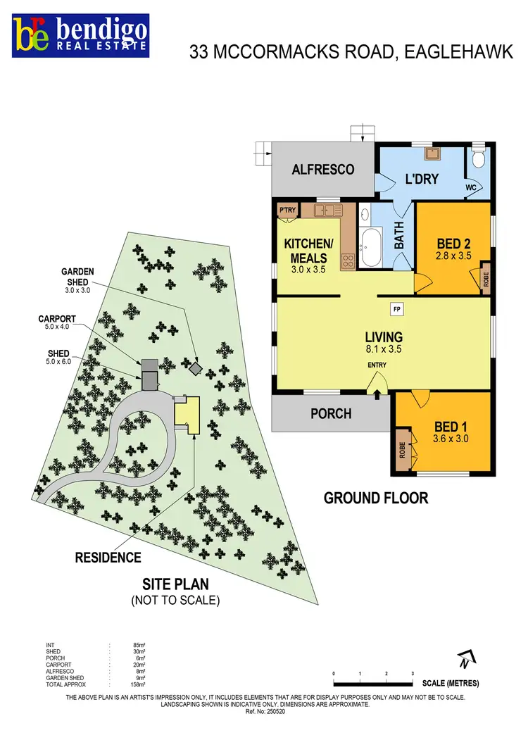 Floorplan of Homely house listing, 33 Mccormacks Road, Eaglehawk VIC 3556