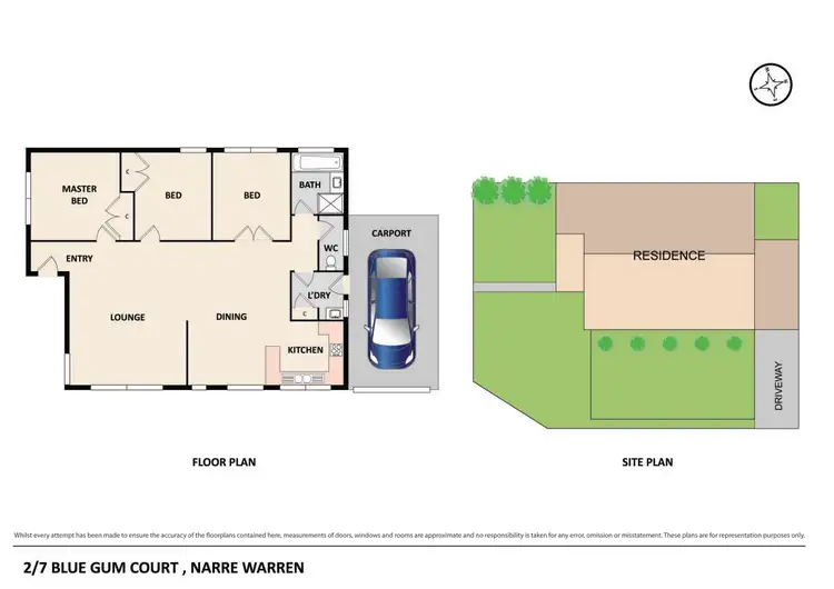 Floorplan of Homely unit listing, 2/7 Blue Gum Court, Narre Warren VIC 3805