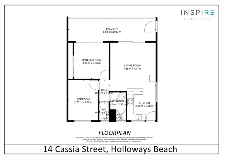 Floorplan of Homely block of units listing, 14 Cassia Street, Holloways Beach QLD 4878