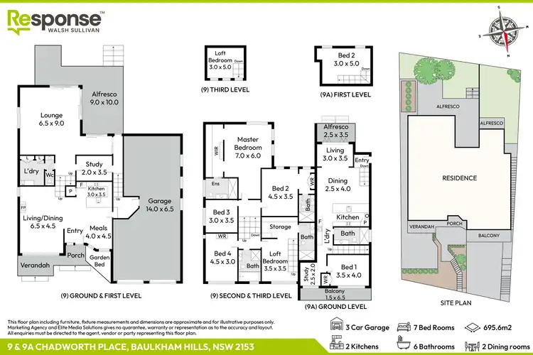 Floorplan of Homely house listing, 9 & 9A Chadworth Place, Baulkham Hills NSW 2153