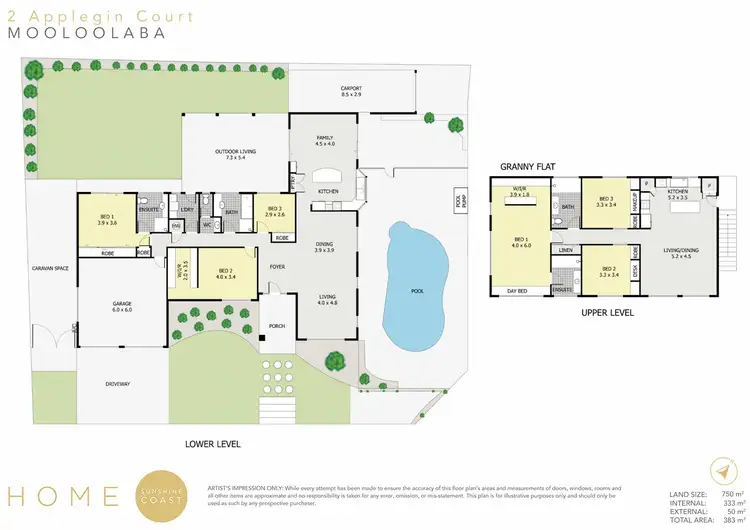 Floorplan of Homely house listing, 2 Applegin Court, Mooloolaba QLD 4557
