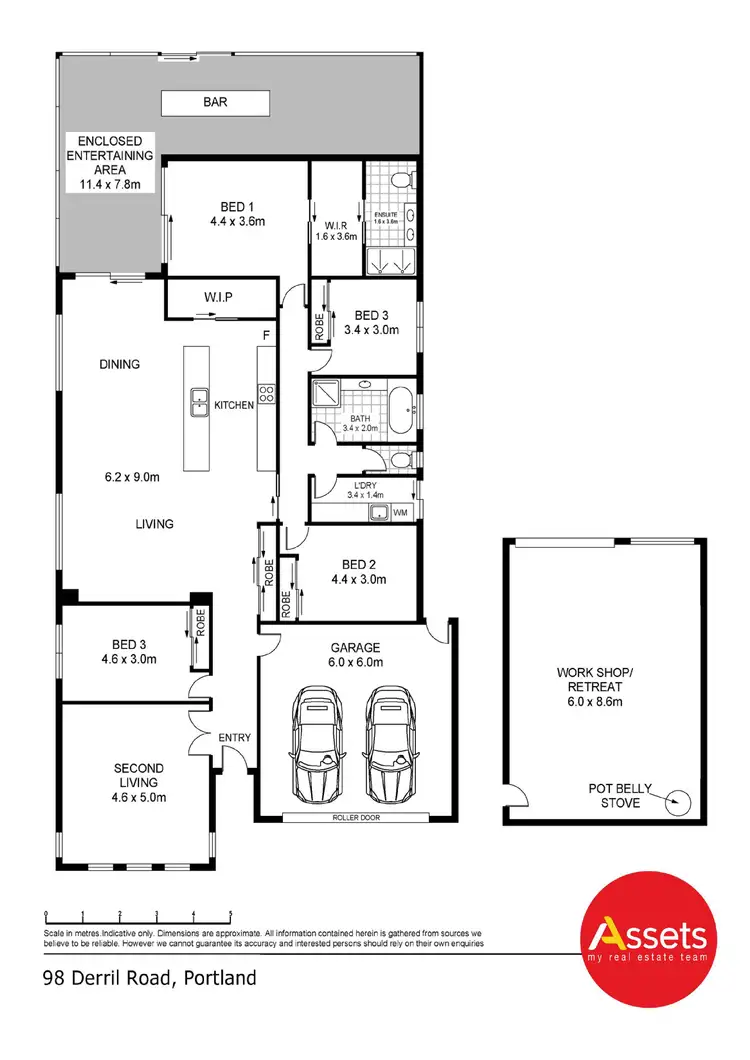 Floorplan of Homely house listing, 98 Derril Road, Portland VIC 3305