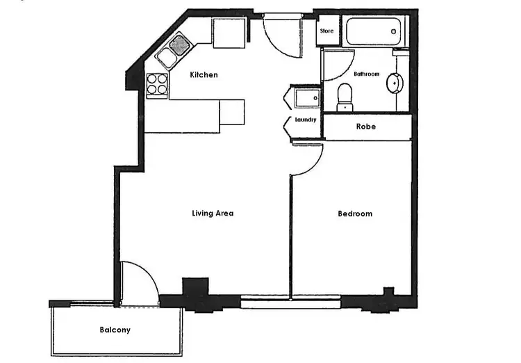 Floorplan of Homely apartment listing, 111/406 La Trobe Street, Melbourne VIC 3000