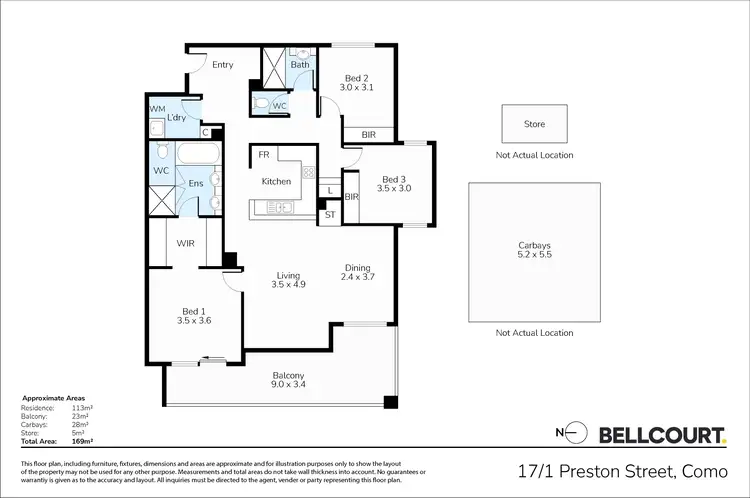 Floorplan of Homely apartment listing, 17/1 Preston Street, Como WA 6152