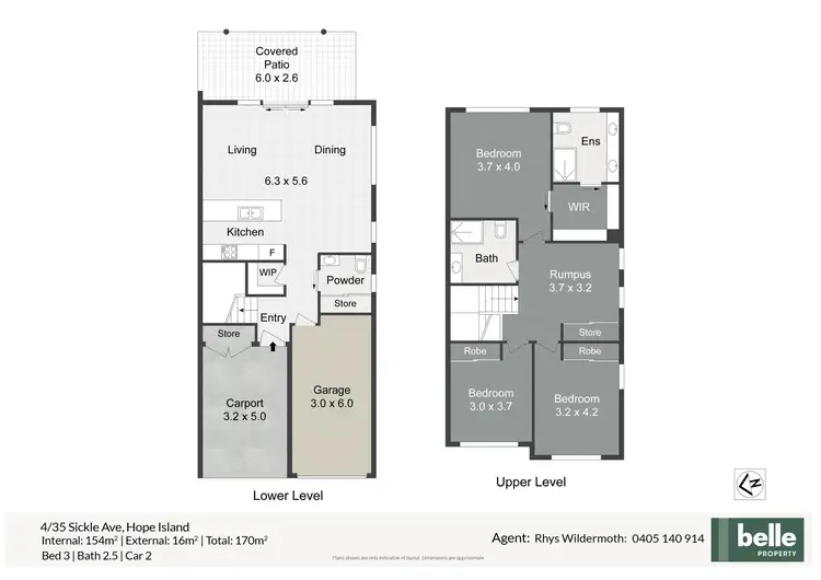 Floorplan of Homely townhouse listing, 4/35 Sickle Avenue, Hope Island QLD 4212