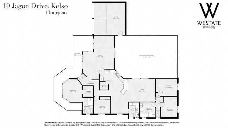 Floorplan of Homely house listing, 19 Jagoe Drive, Kelso NSW 2795