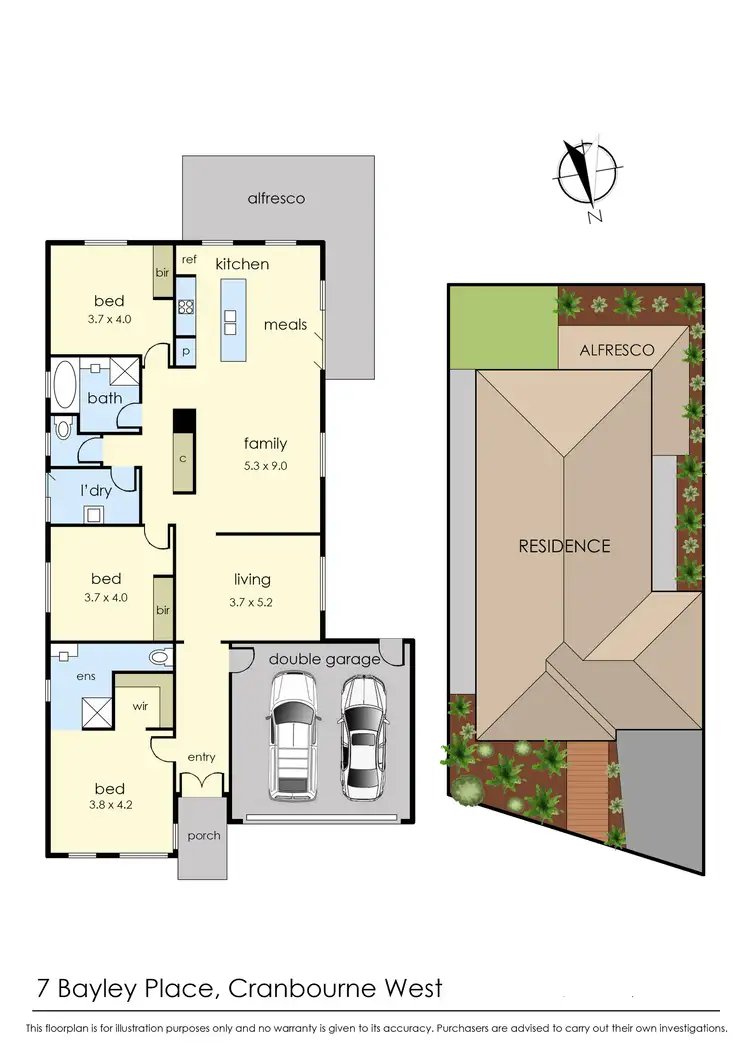 Floorplan of Homely house listing, 7 Bayley Place, Cranbourne West VIC 3977