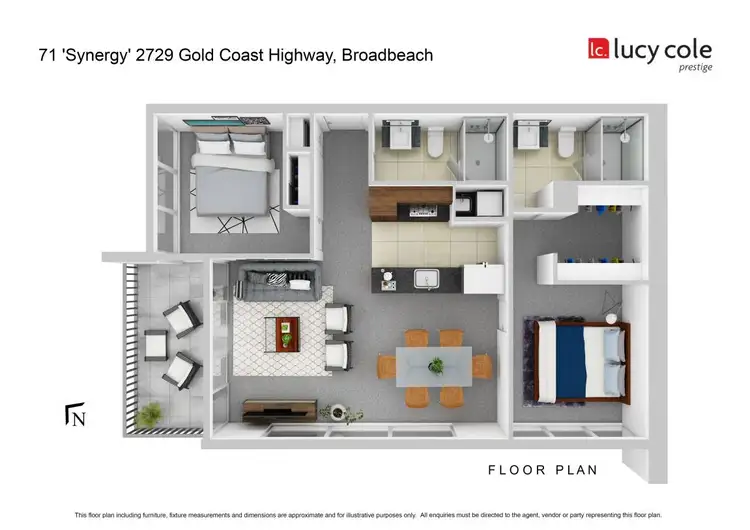 Floorplan of Homely apartment listing, 71/2729 Gold Coast Highway, Broadbeach QLD 4218