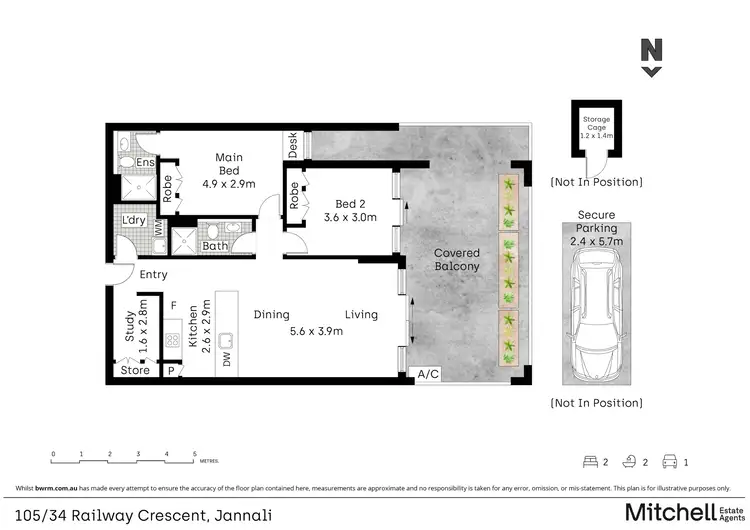 Floorplan of Homely apartment listing, 105/34 Railway Crescent, Jannali NSW 2226