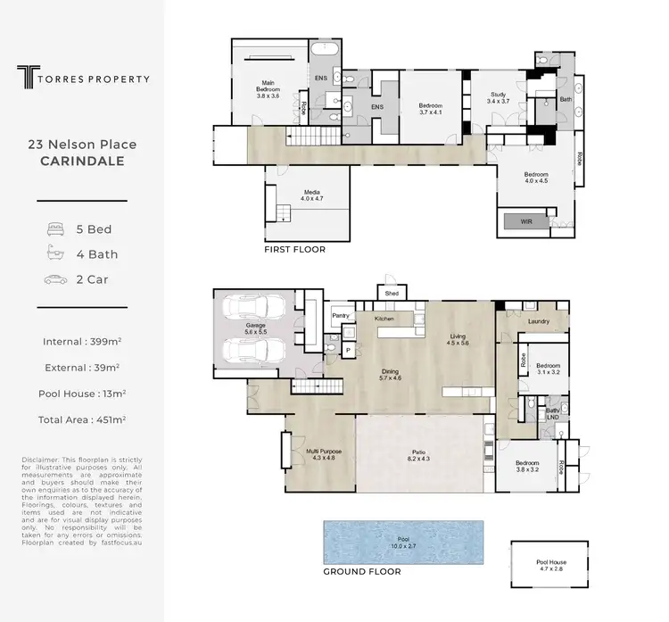 Floorplan of Homely house listing, 23 Nelson Place, Carindale QLD 4152