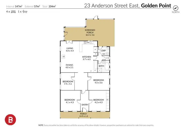 Floorplan of Homely house listing, 23 Anderson Street East, Golden Point VIC 3350