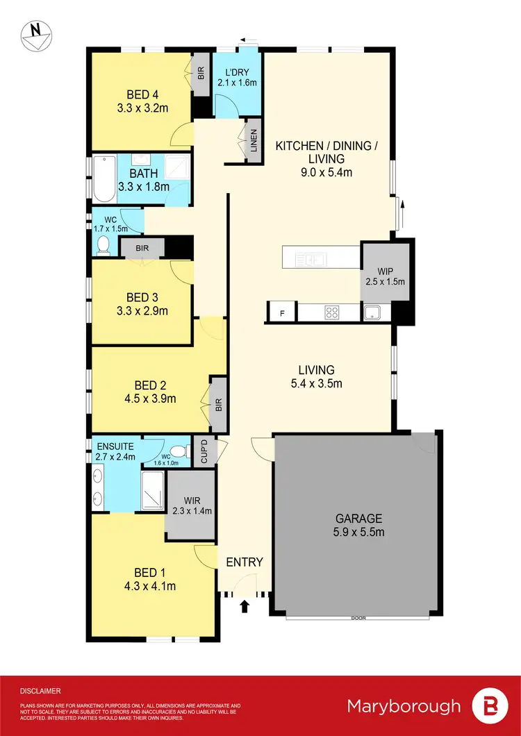 Floorplan of Homely house listing, 10 Shamrock Court, Maryborough VIC 3465