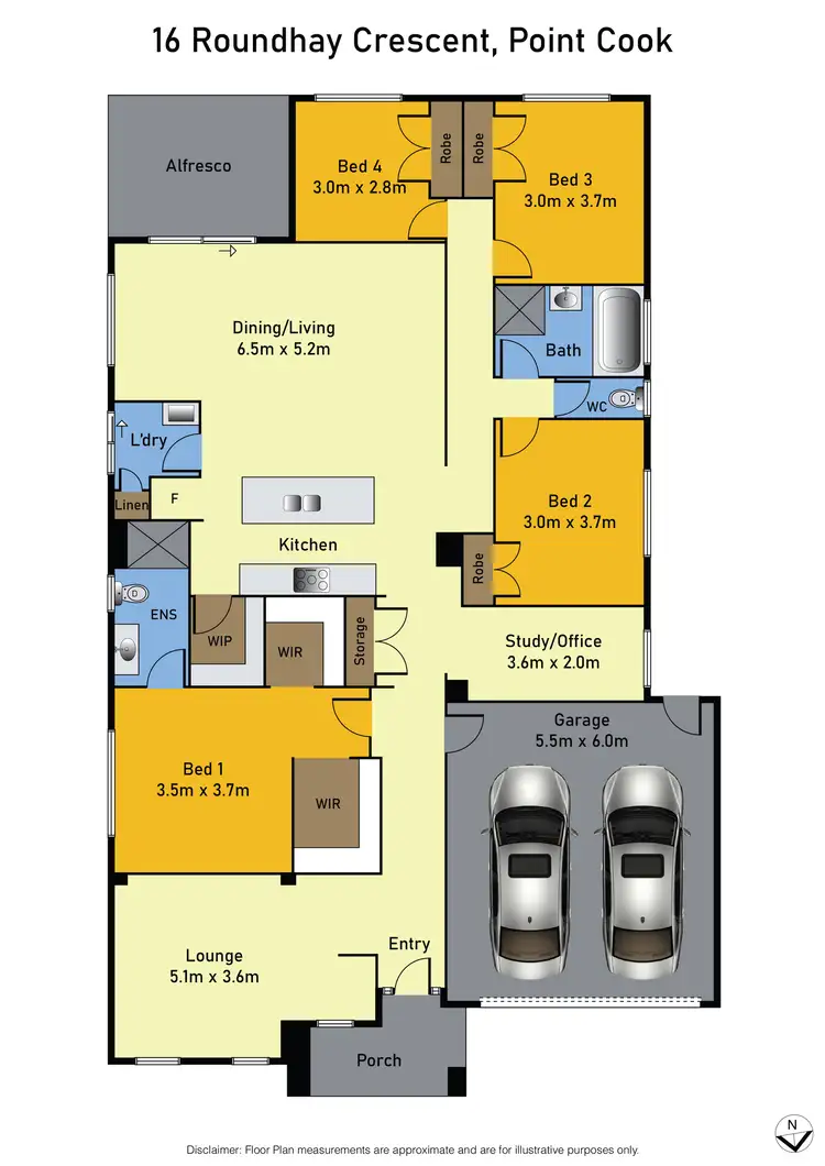 Floorplan of Homely house listing, 16 Roundhay Crescent, Point Cook VIC 3030