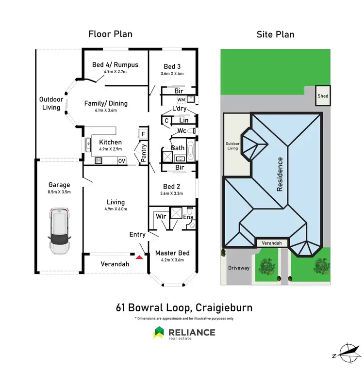 Floorplan of Homely house listing, 61 Bowral Loop, Craigieburn VIC 3064