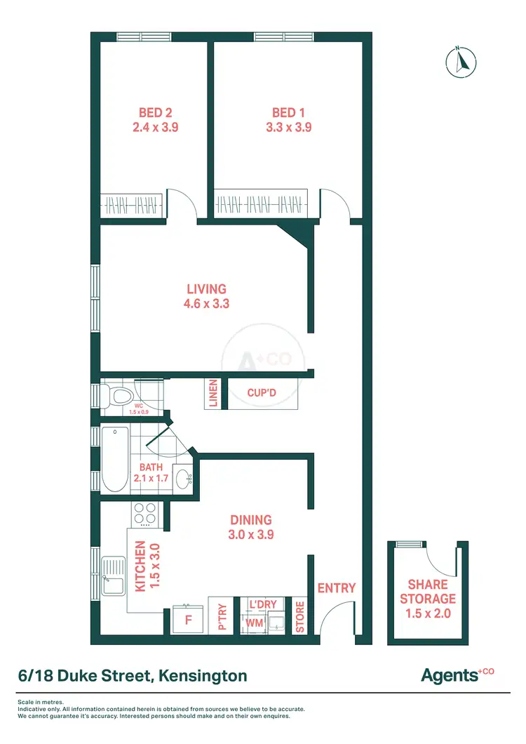 Floorplan of Homely apartment listing, 6/18 Duke Street, Kensington NSW 2033