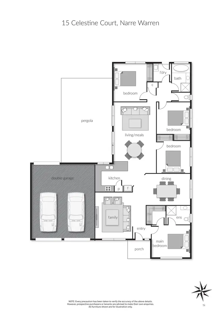 Floorplan of Homely house listing, 15 Celestine Court, Narre Warren VIC 3805