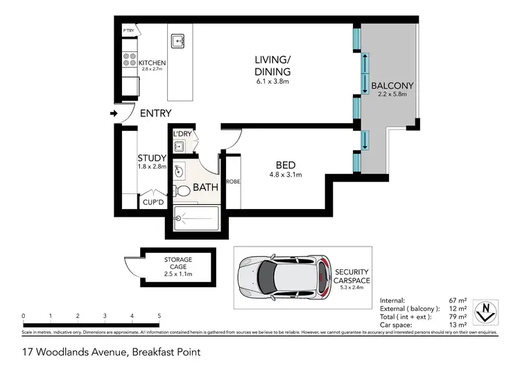 Floorplan of Homely apartment listing, 409/17 Woodlands Avenue, Breakfast Point NSW 2137