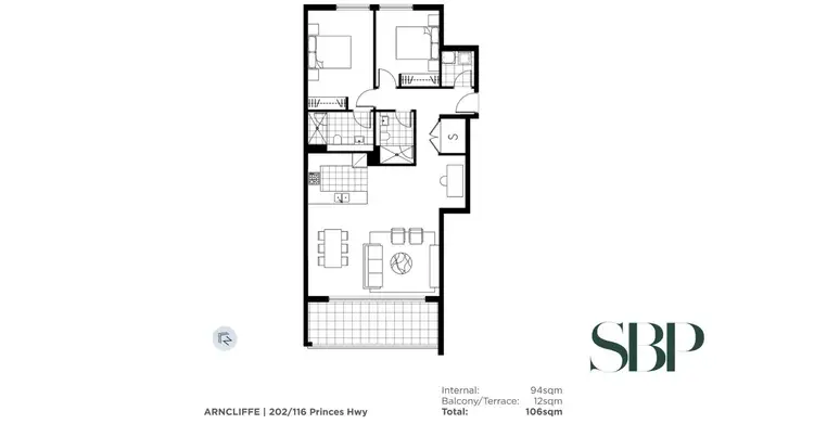 Floorplan of Homely apartment listing, 202/116 Princes Highway, Arncliffe NSW 2205