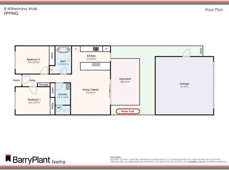 Floorplan of Homely unit listing, 8 Wilhelmina Walk, Epping VIC 3076