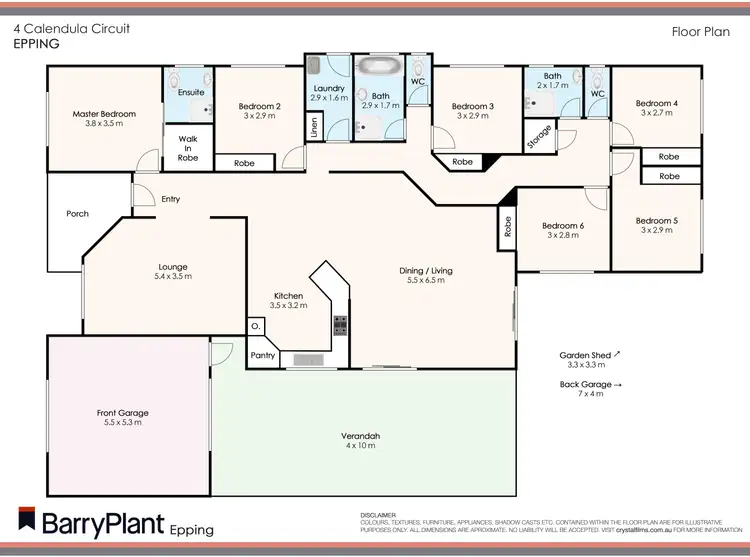 Floorplan of Homely house listing, 4 Calendula Circuit, Epping VIC 3076
