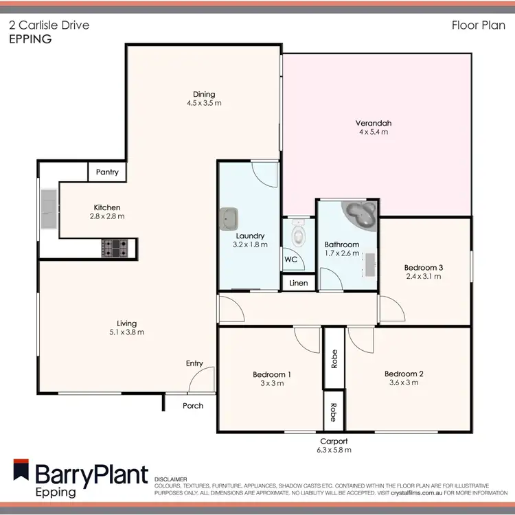 Floorplan of Homely house listing, 2 Carlisle Drive, Epping VIC 3076