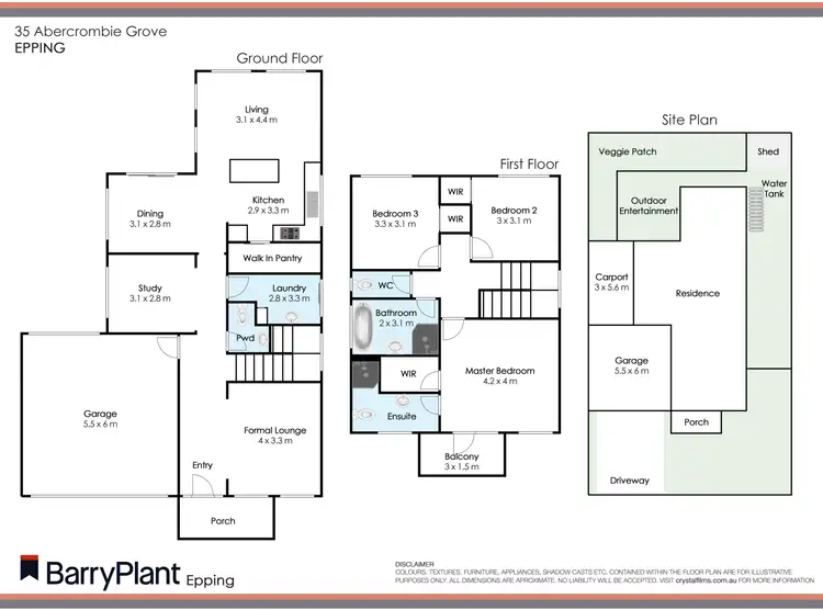 Floorplan of Homely house listing, 35 Abercrombie Grove, Epping VIC 3076