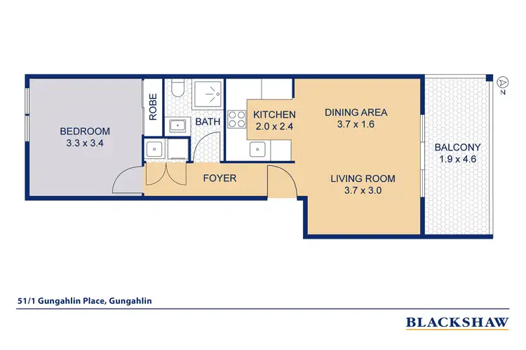 Floorplan of Homely unit listing, 51/1 Gungahlin Place, Gungahlin ACT 2912