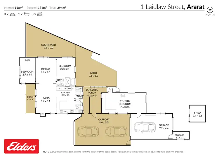 Floorplan of Homely house listing, 1 Laidlaw Street, Ararat VIC 3377
