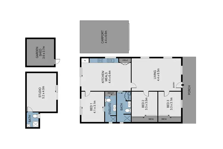 Floorplan of Homely house listing, 3 Bannister Street, North Bendigo VIC 3550