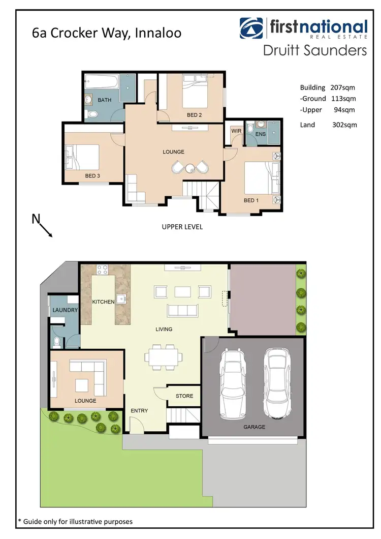 Floorplan of Homely townhouse listing, 6A Crocker Way, Innaloo WA 6018