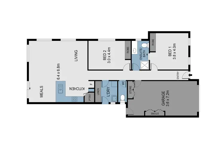 Floorplan of Homely unit listing, 1/67 Osborne Street, Flora Hill VIC 3550
