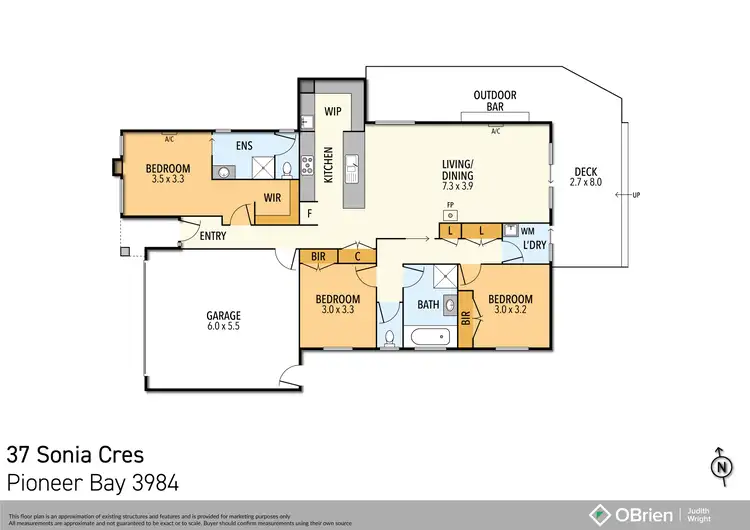 Floorplan of Homely house listing, 37 Sonia Crescent, Pioneer Bay VIC 3984