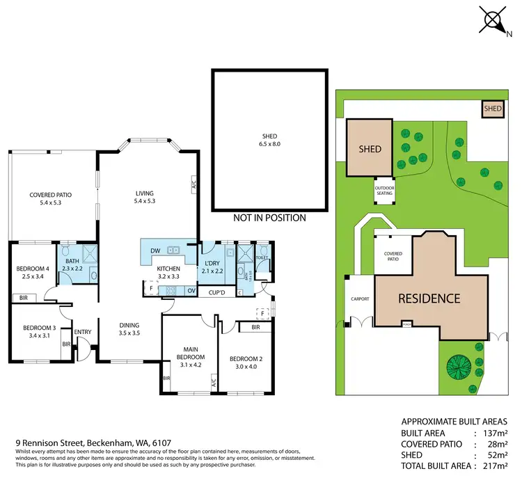 Floorplan of Homely house listing, 9 Rennison Street, Beckenham WA 6107