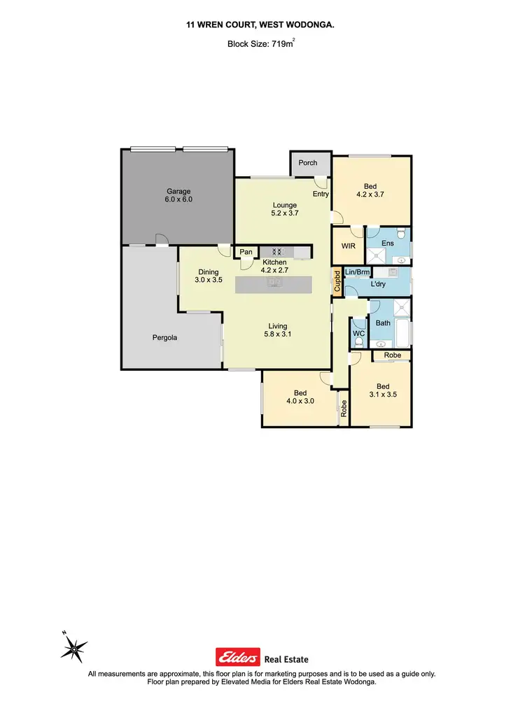 Floorplan of Homely house listing, 11 Wren Court, Wodonga VIC 3690