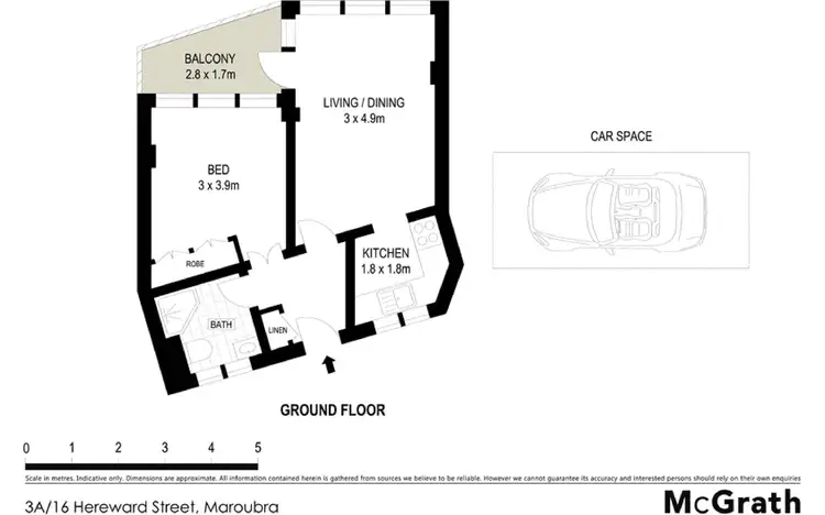 Floorplan of Homely apartment listing, 3A/16 Hereward Street, Maroubra NSW 2035