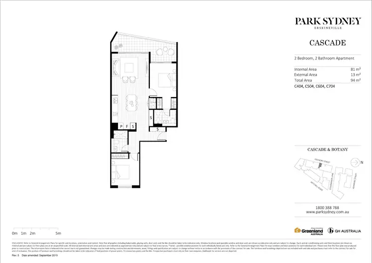 Floorplan of Homely apartment listing, 604/2 Foundry Street, Erskineville NSW 2043