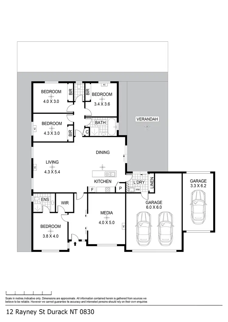 Floorplan of Homely house listing, 12 Rayney Street, Durack NT 830